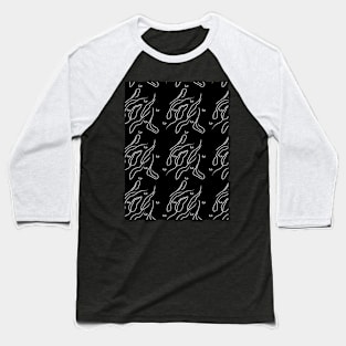 Black background with white lines Baseball T-Shirt